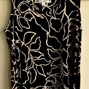 Chico's Black and Ecru Women's Top